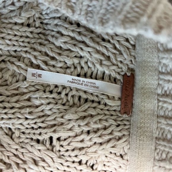 Free People Montana Cable Cotton Cardigan Size M - Picture 5 of 9
